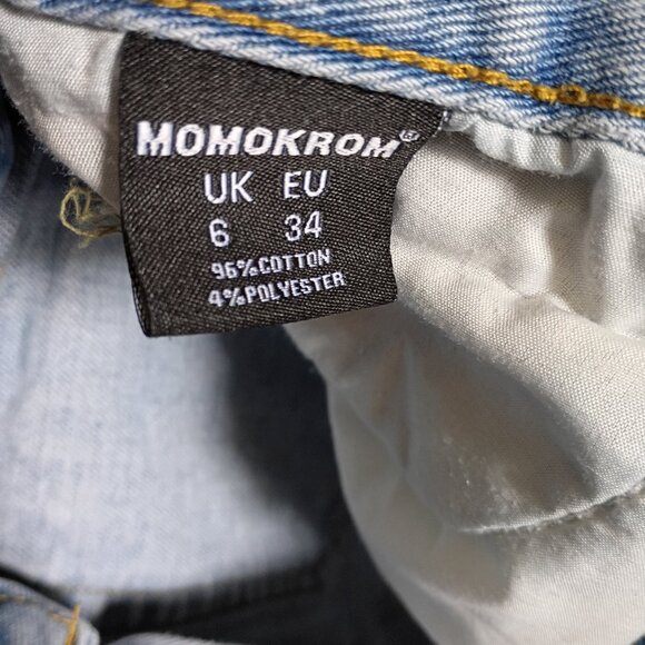 Distressed Denim Jean Shorts Size US Small/ UK Size 6 - Picture 4 of 4